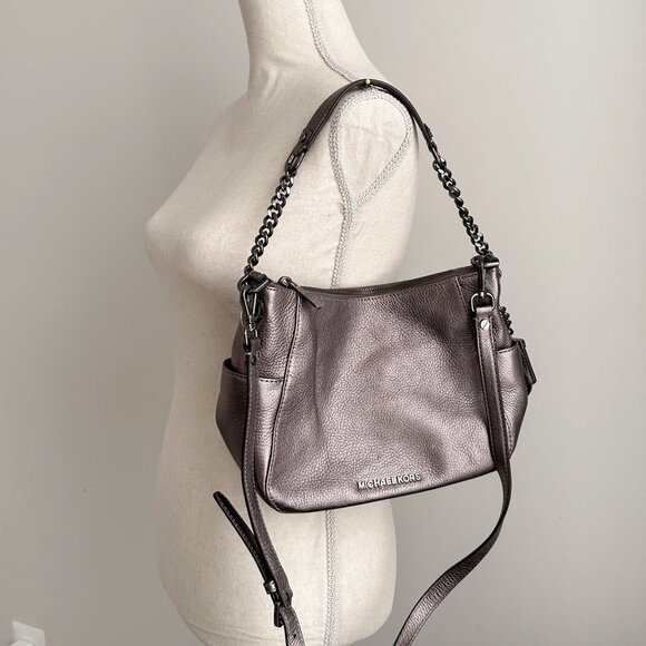 MICHAEL Michael Kors Handbags - Michael Kors metallic color Leather Large Convertible Shoulder Bag
